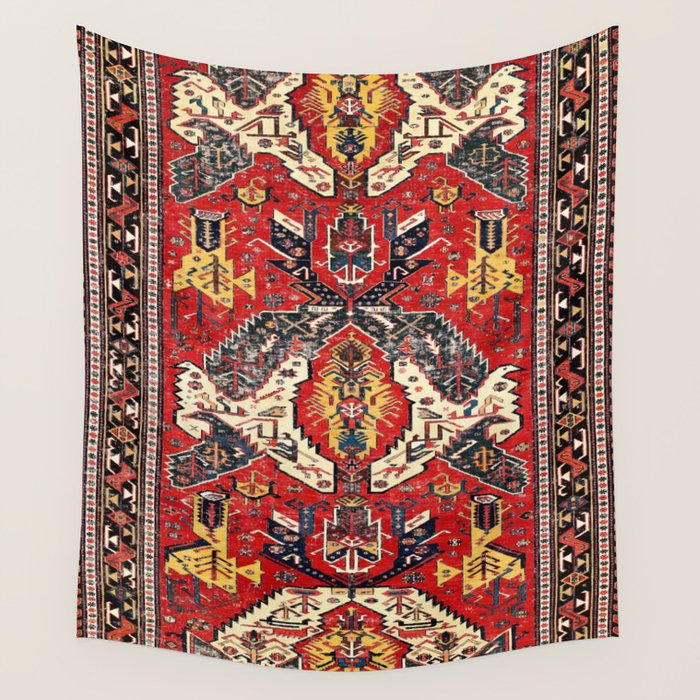Dragon Sumakh Antique East Caucasus Kuba Rug Print Wall Tapestry Gallery Image 1
