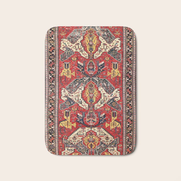 Dragon Sumakh Antique East Caucasus Kuba Rug Print Bath Mat Gallery Image 1