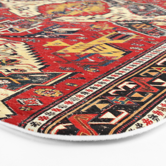 Dragon Sumakh Antique East Caucasus Kuba Rug Print Bath Mat Gallery Image 3