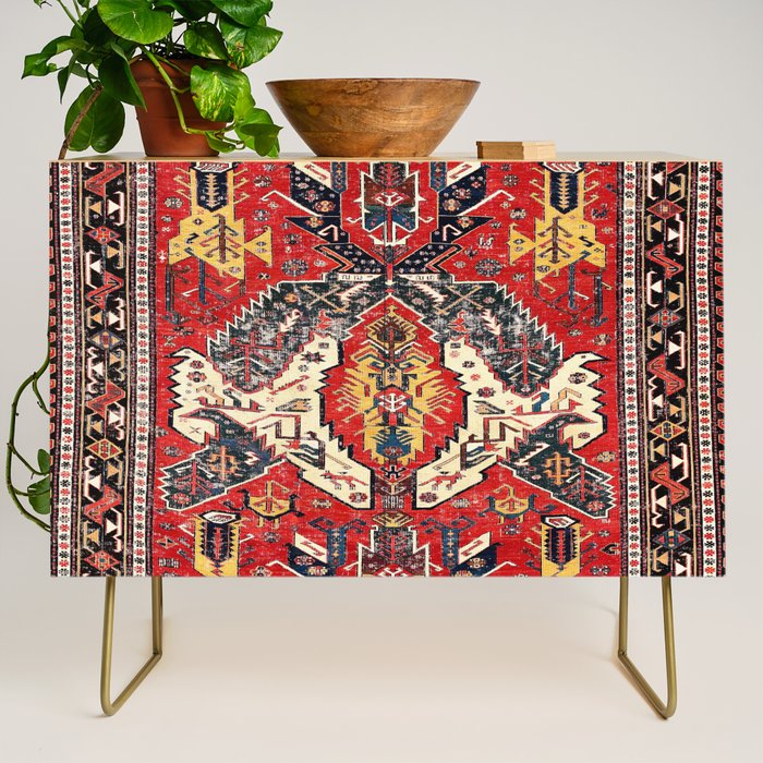 Dragon Sumakh Antique East Caucasus Kuba Rug Print Credenza Gallery Image 1