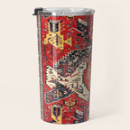 Dragon Sumakh Antique East Caucasus Kuba Rug Print Travel Mug Gallery Image 3