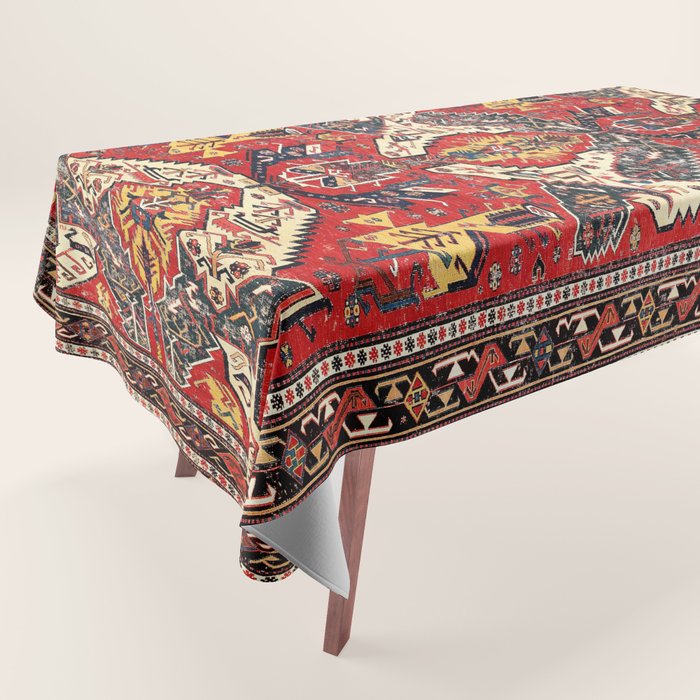 Dragon Sumakh Antique East Caucasus Kuba Rug Print Tablecloth Gallery Image 1