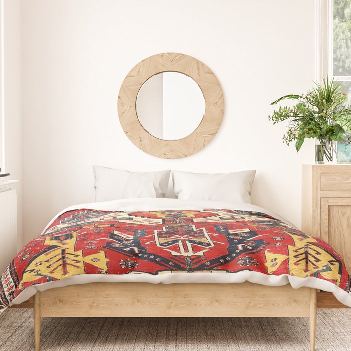Dragon Sumakh Antique East Caucasus Kuba Rug Print Duvet Cover Gallery Image 3