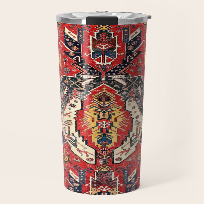 Dragon Sumakh Antique East Caucasus Kuba Rug Print Travel Mug Gallery Image 1
