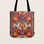 Dragon Sumakh Antique East Caucasus Kuba Rug Print Tote Bag Gallery Image 1