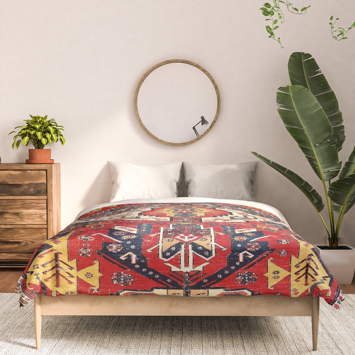 Dragon Sumakh Antique East Caucasus Kuba Rug Print Comforter Gallery Image 3