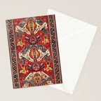 Dragon Sumakh Antique East Caucasus Kuba Rug Print Stationery Card Gallery Image 2
