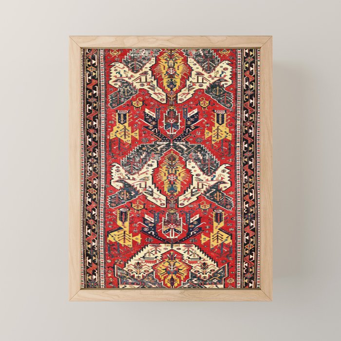 Dragon Sumakh Antique East Caucasus Kuba Rug Print Mini Art Print Gallery Image 1