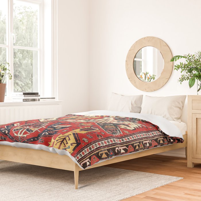 Dragon Sumakh Antique East Caucasus Kuba Rug Print Duvet Cover Gallery Image 2