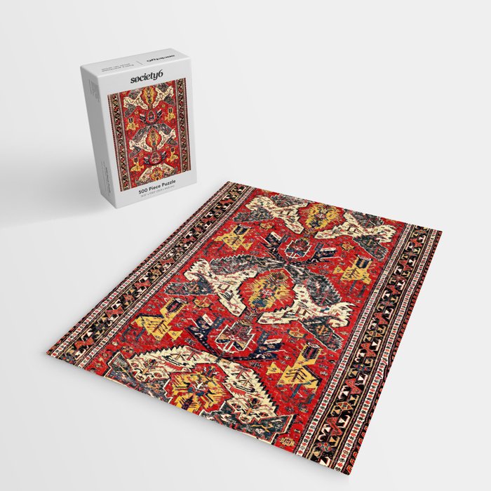 Dragon Sumakh Antique East Caucasus Kuba Rug Print Jigsaw Puzzle Gallery Image 2