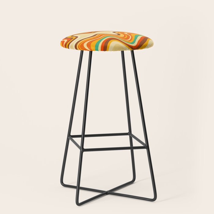 retro wave warm Stool Gallery Image 1