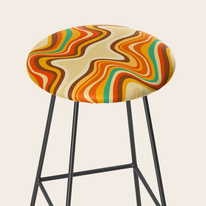 retro wave warm Stool Gallery Image 2