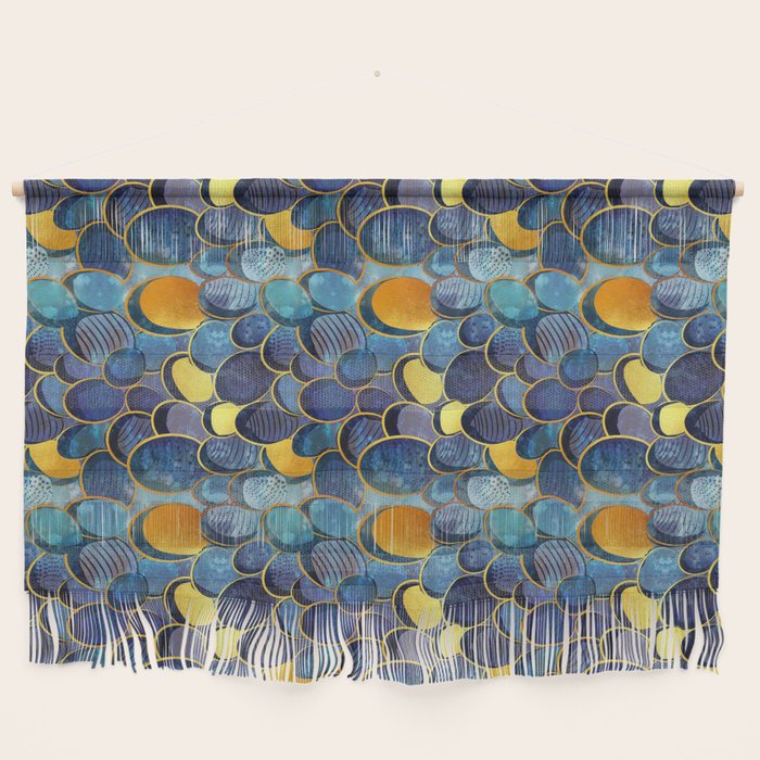 Abstract deep blue Wall Hanging Gallery Image 1