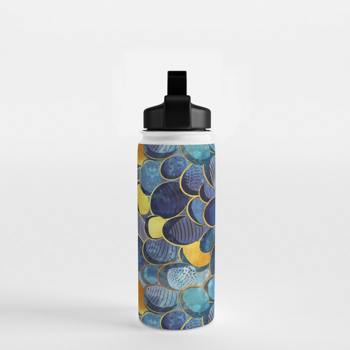 Abstract deep blue Water Bottle Gallery Image 2