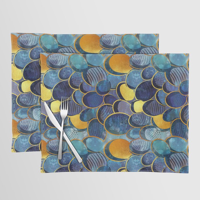 Abstract deep blue Placemat Gallery Image 1
