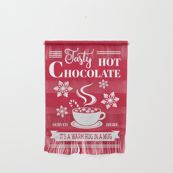 Tasty Hot Chocolate Red Wall Hanging Gallery Image 1