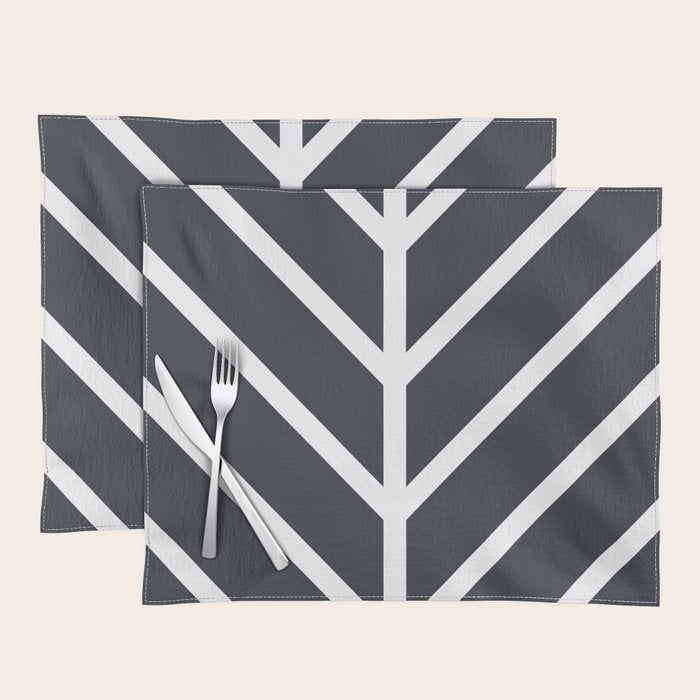 Leaf Black Placemat Gallery Image 1