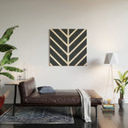 Leaf Black Wood Wall Art Gallery Image 2