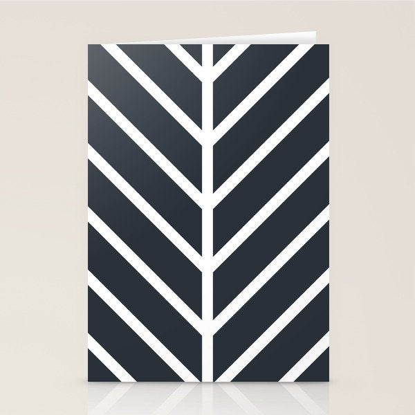 Leaf Black Stationery Card Gallery Image 2