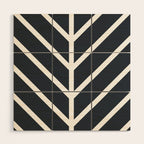 Leaf Black Wood Wall Art Gallery Image 1