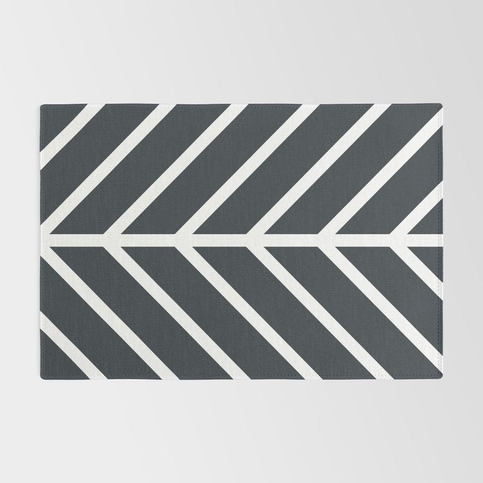 Leaf Black Rug Gallery Image 2