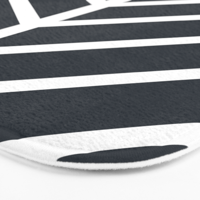 Leaf Black Bath Mat Gallery Image 3