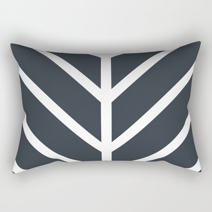 Leaf Black Rectangular Pillow Gallery Image 1