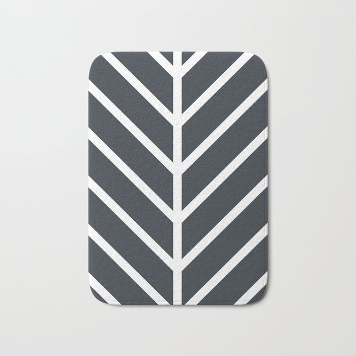 Leaf Black Bath Mat Gallery Image 1