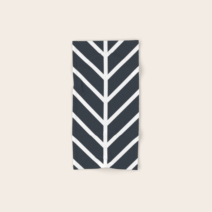 Leaf Black Bath Towel Gallery Image 1