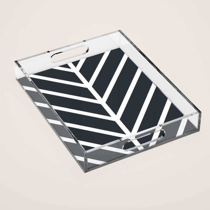 Leaf Black Acrylic Tray Gallery Image 1