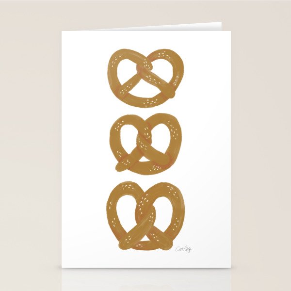 Pretzel Pattern - White Stationery Card Gallery Image 2