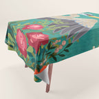 Bohemian Floral Heron Tablecloth Gallery Image 1