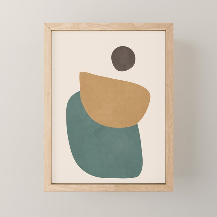 Abstract Minimal Shapes III Mini Art Print Gallery Image 1