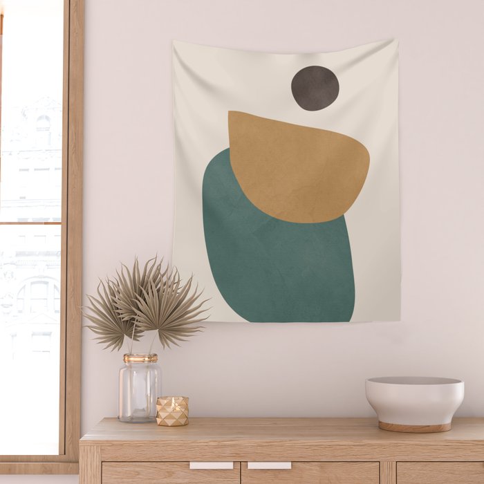 Abstract Minimal Shapes III Wall Tapestry Gallery Image 2