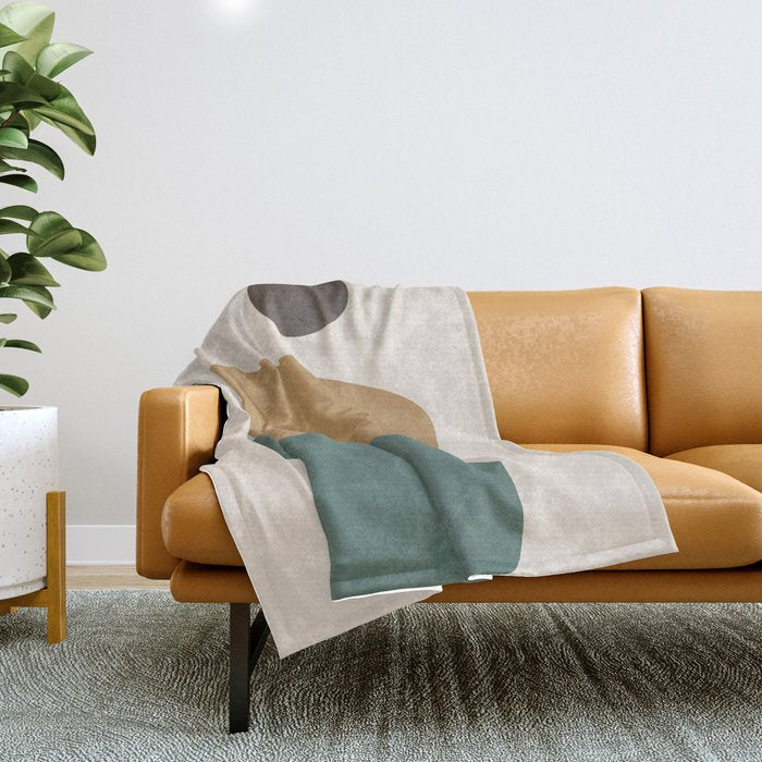 Abstract Minimal Shapes III Throw Blanket Gallery Image 1