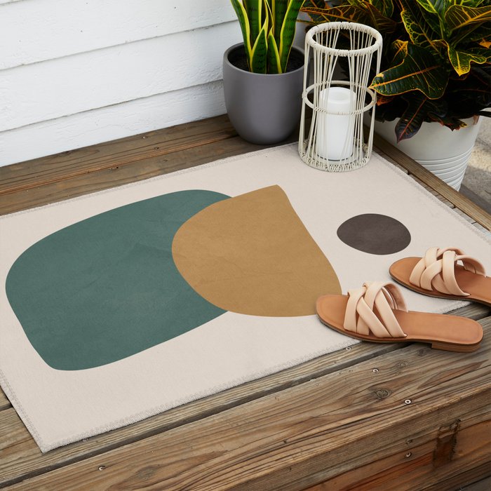 Abstract Minimal Shapes III Outdoor Rug Gallery Image 2