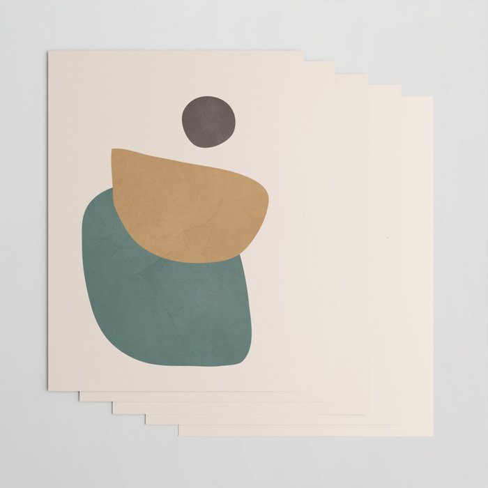 Abstract Minimal Shapes III Wrapping Paper Gallery Image 3