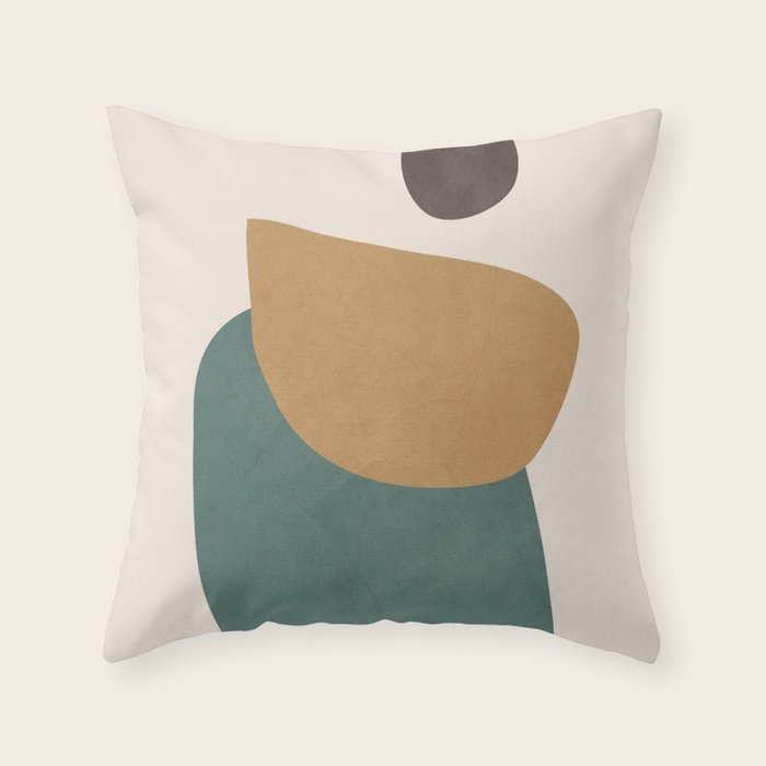 Abstract Minimal Shapes III Throw Pillow Gallery Image 1