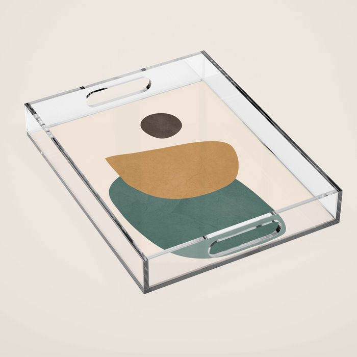 Abstract Minimal Shapes III Acrylic Tray Gallery Image 1