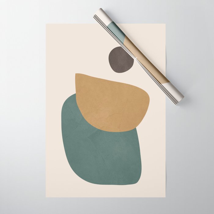 Abstract Minimal Shapes III Wrapping Paper Gallery Image 1