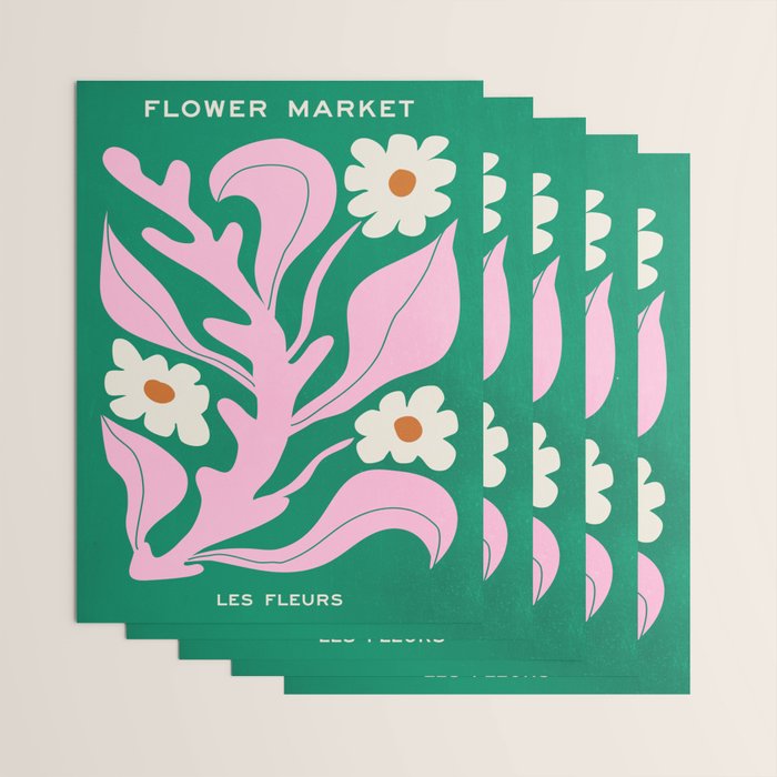Lavender & Tropical Green: Les Fleurs | Flower Market Color Series 08 Wrapping Paper Gallery Image 3