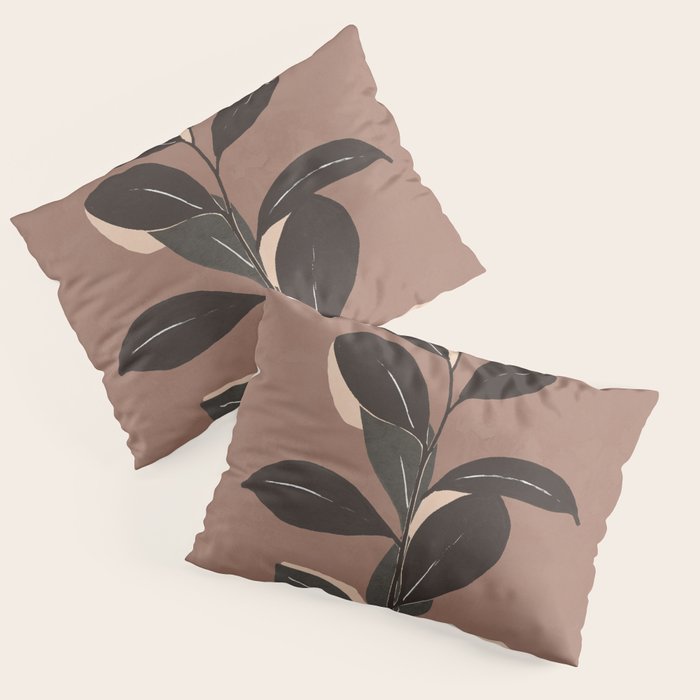 Abstract Art Minimal Plant 49a Pillow Sham Gallery Image 1