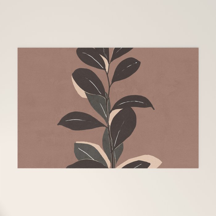 Abstract Art Minimal Plant 49a Welcome Mat Gallery Image 1