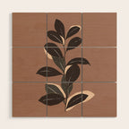 Abstract Art Minimal Plant 49a Wood Wall Art Gallery Image 1