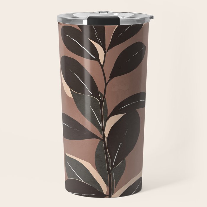 Abstract Art Minimal Plant 49a Travel Mug Gallery Image 1
