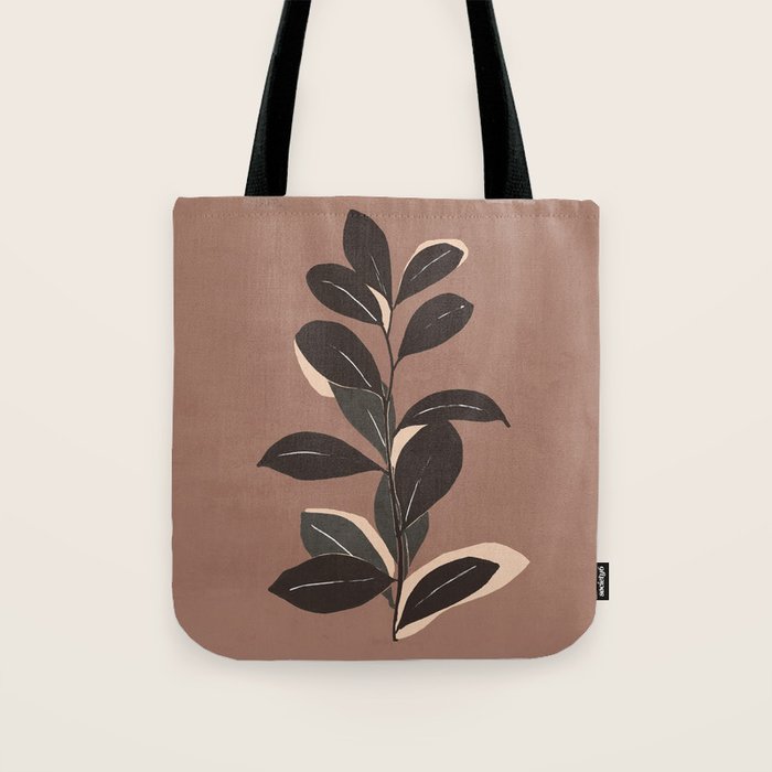 Abstract Art Minimal Plant 49a Tote Bag Gallery Image 1