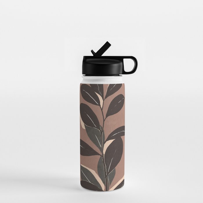 Abstract Art Minimal Plant 49a Water Bottle Gallery Image 1