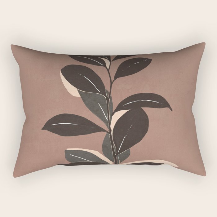 Abstract Art Minimal Plant 49a Rectangular Pillow Gallery Image 1
