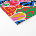 Colorful diverse people crowd collage pattern Welcome Mat Gallery Image 2