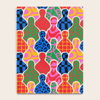 Colorful diverse people crowd collage pattern Notebook Gallery Image 4